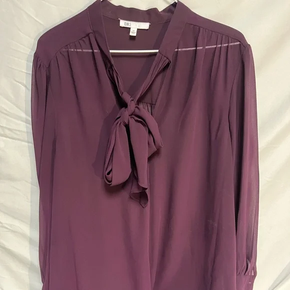 DR2 Deep Purple Women's Blouse DR2 size 2X - Picture 1 of 5